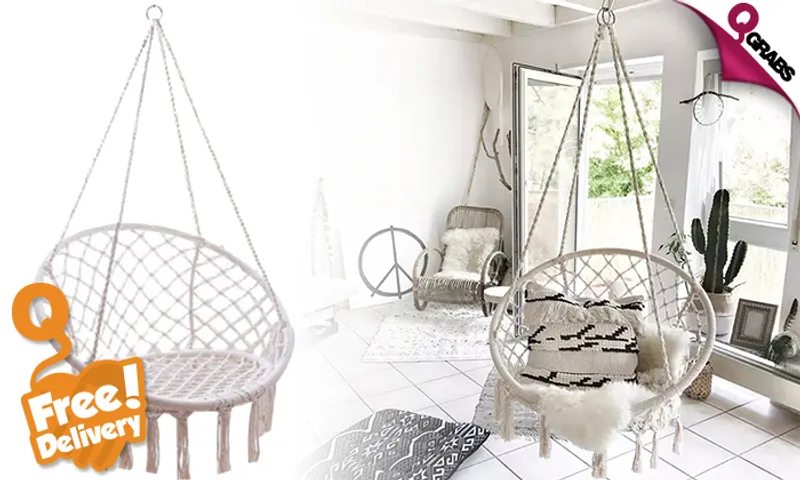Indoor/Outdoor Hanging Chair Hammock - FREE Delivery!
